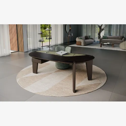 Cattelan Italia'nın Boston ahşap tasarım direktör masası