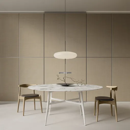 Rimadesio'nun Radius Rafia iç mekan sürgülü kapısı