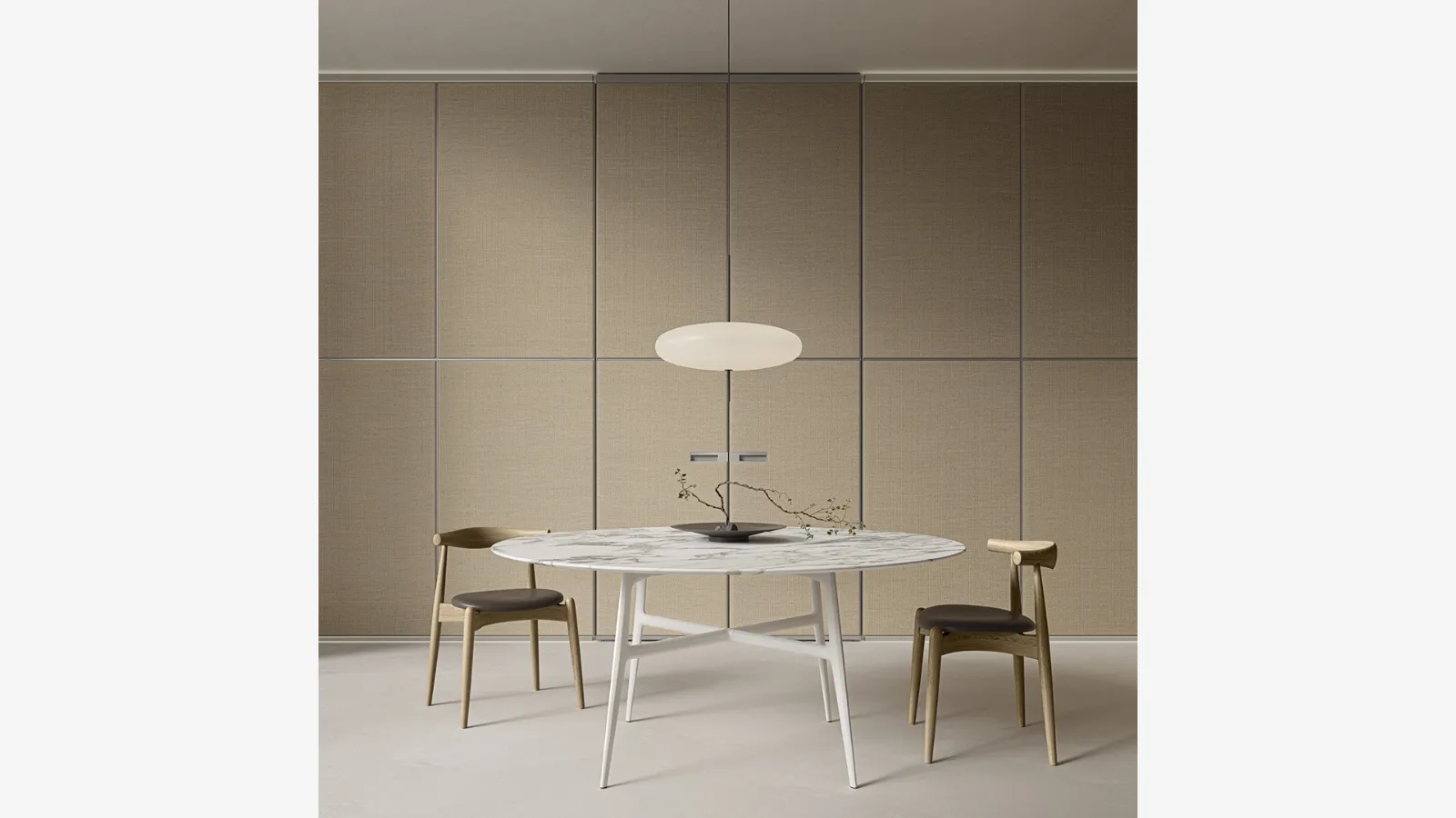 Rimadesio'nun Radius Rafia iç mekan sürgülü kapısı