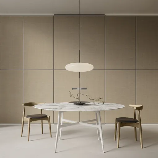 Rimadesio'nun Radius Rafia iç mekan sürgülü kapısı