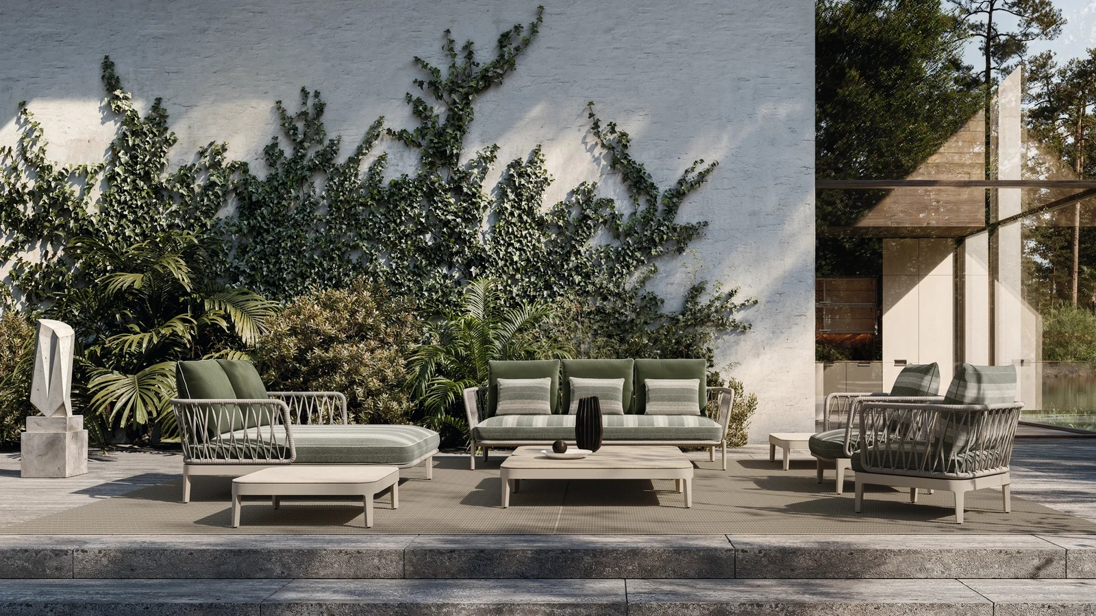Molteni & C Chelsea alüminyum dış mekan mobilyası